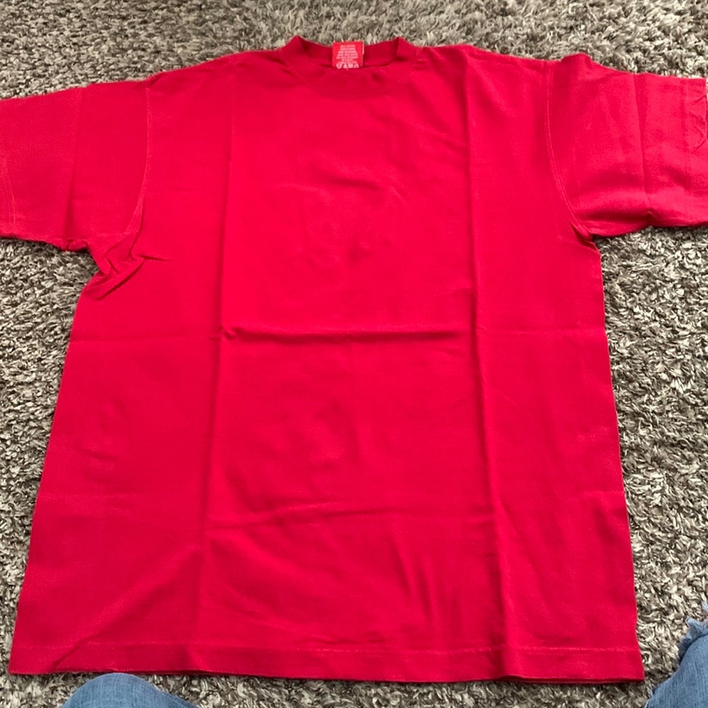 Plain red shirt, both medium size
